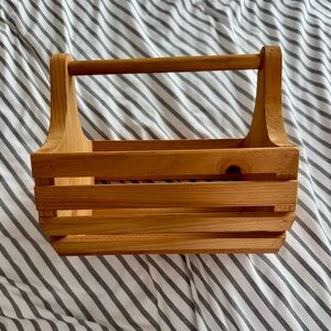Wooden Basket with Handle